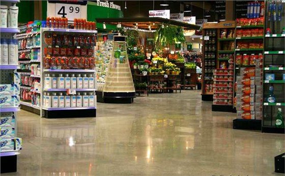 超市染色耐磨地坪 超市地坪